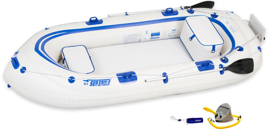 Sea Eagle - SE9 Fisherman's Dream Package 4 Person 10'11" White/Blue Motormount Boat ( SE9K_FD )