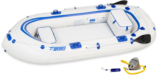 Sea Eagle - SE9 Startup Package 4 Person 11' White/Blue Inflatable Boat Motormount Boats Series ( SE9K_ST )