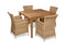 CO9 Design - Savannah Natural Wicker Dining Chair w/ Wheat Cushion - Set of 2