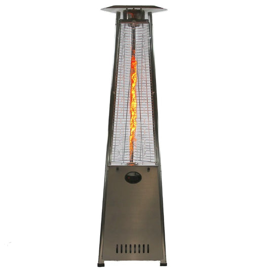 RADTec 93" Pyramid Flame Propane Patio Heater - Stainless Steel Finish (41,000 BTU)