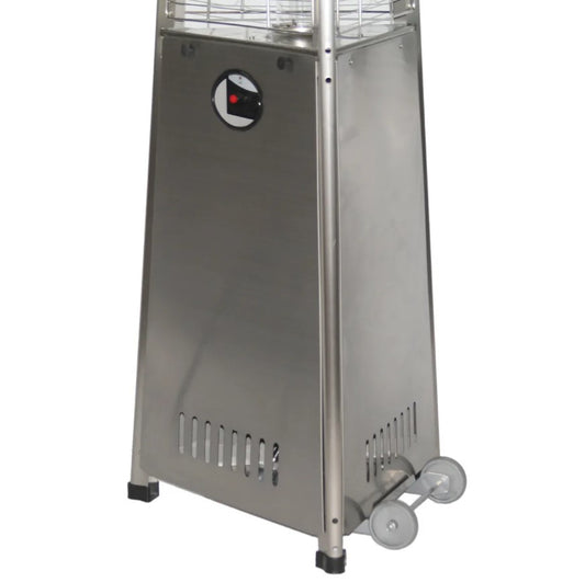 RADTec 93" Pyramid Flame Propane Patio Heater - Stainless Steel Finish (41,000 BTU)