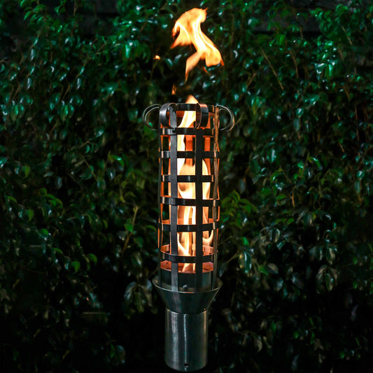 The Outdoor Plus - Woven Original TOP Torch & Post Complete - Stainless Steel - Liquid Propane - OPT-TPK16LP