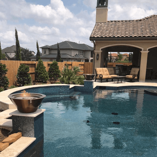 The Outdoor Plus - 24" Round Cazo Fire Bowl - Hammered Copper - NG, LP - OPT-101-24NWF