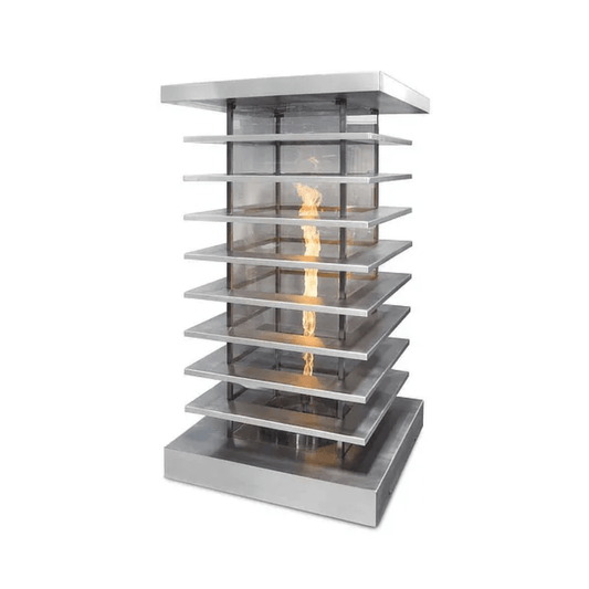 The Outdoor Plus - High Rise Fire Tower - 42" x 42" - Stainless Steel - NG, LP - OPT-FTWR542