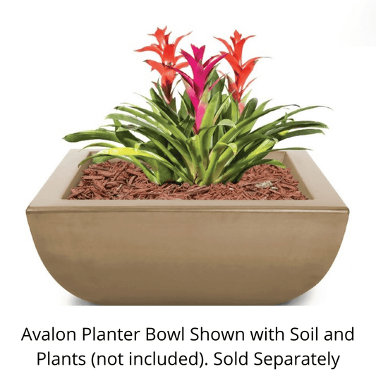 The Outdoor Plus - 24" Avalon GFRC Planter Bowl - OPT-AVLPO24