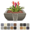 The Outdoor Plus - 24" Avalon GFRC Planter & Water Bowl - OPT-AVLPW24