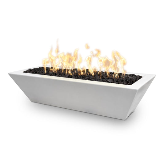 The Outdoor Plus - 60" x 20" Linear Maya Powder Coat Fire Bowl - NG, LP - OPT-6020MPCFO