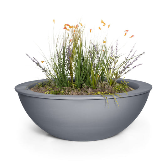 The Outdoor Plus - 48" Round Sedona Planter Bowl - Powder Coated Metal - OPT-48RPCPO