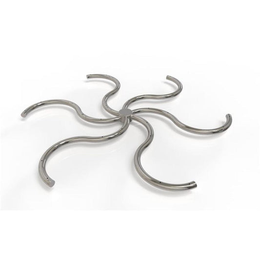 Firegear - TrueFlame 30" Stainless Steel Square Flat Pan Gas Fire Pit Burner Kit, 24" Octoburner - TF-30SFOCTO24MT-N