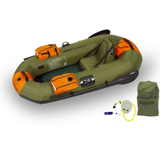Sea Eagle - PF7K Pro 1 Person 7' Hunter Green PackFish7™ Inflatable Fishing Boat ( PF7K_P )