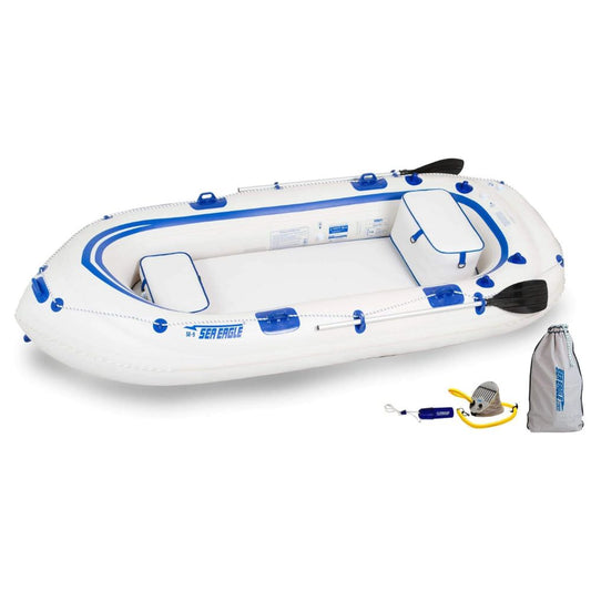 Sea Eagle - SE9 Startup Package 4 Person 11' White/Blue Inflatable Boat Motormount Boats Series  ( SE9K_ST )