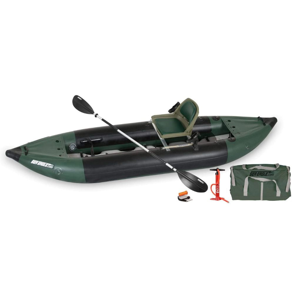 Sea Eagle 350FX Explorer Fishing-Swivel Seat Fishing Rig Package Inflatable Kayak