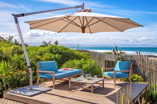 Woodline - 11.5’ Pendulum Aluminum Cantilever Square Crank Lift Umbrella - PE35SAS