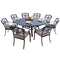 Darlee - Ten Star 9-Piece Patio Dining Set with Cushions and 71'' Round Dining Table - DL503-9PC-99LD