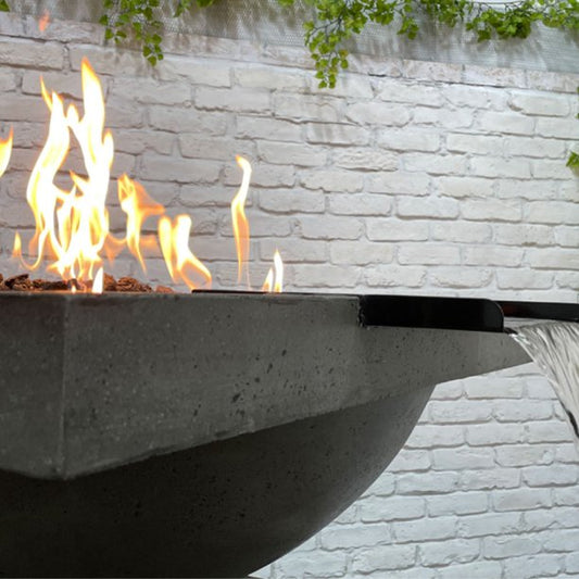 Prism Hardscapes - 29" Ibiza Concrete Fire Bowl NG/LP w/PH Igniter