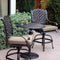 Darlee - Nassau 3-Piece Patio Counter Height Bar Set with Cushions and 30'' Round Pedestal Bar Table - DL13-3PC-60CJ