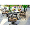Darlee - Ten Star 7-Piece Patio Glass Top Dining Set with Cushions and 42 x 72'' Rectangular Glass Top Dining Table - DL503-7PC-50E