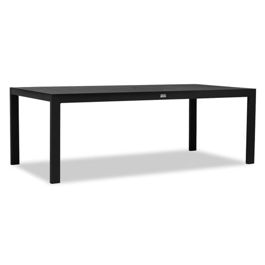 Classic Aluminum 8-Seater Rectangular Dining Table - Black CSAL-BK-8RCDT