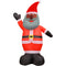 Christmas Time - 12-Ft. Tall African American Santa Claus, Prelit Outdoor Christmas Inflatable with Storage Bag - Red