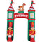 Christmas Time - 10-Ft. Santa's Toy Shop Archway w/ Toy Soldiers and Rocking Horse, Prelit Outdoor Christmas Inflatable with Storage Bag - Green