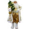 Christmas Time - 3-Ft. Music and Motion Santa Claus with Prelit Christmas Tree, Animated Indoor Holiday Home Decor - Gold