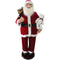 Christmas Time - 58-In. Dancing Santa Claus with Teddy Bear, Animated Indoor Christmas Holiday Home Decor - Red
