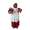 Christmas Time - 3-Ft. African American Music and Motion Mrs. Claus with Apron, Animated Indoor Christmas Holiday Home Decor - Red