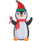 Christmas Time - 10-Ft. Tall Penguin with RGB Lights and Storage Bag, Prelit Outdoor Christmas Inflatable - Black/White