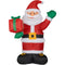 Christmas Time - 10-Ft. Tall Santa Claus Holding Gift, Prelit Outdoor Christmas Inflatable with Storage Bag - Red