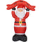 Christmas Time - 10-Ft. Tall Santa Holding HO HO HO Sign, Prelit Outdoor Christmas Inflatable with Storage Bag - Red