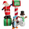 Christmas Time - 6-Ft. Pre-Lit Inflatable Welcome Mailbox with Santa, Snowman, and Penguin Outdoor Christmas Decoration - Multi