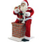 Christmas Time - 4-Ft. Music and Motion Santa Claus in the Chimney, Animated Indoor Christmas Holiday Home Decor - Red