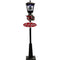 Christmas Time - 71-In. Musical Snowy Street Lamp with Christmas Tree Scene, 2 Signs, Cascading Snow, and Holiday Songs, Black - Black
