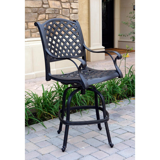 Darlee - Nassau Patio Swivel Bar Stool with Cushion (Set of 4) - DL13-7-4