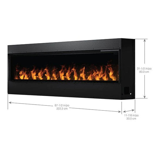 Dimplex - 86" Optimyst Linear Electric Fireplace - with adjustable full-color flame and Flame Connect app control - X-136809