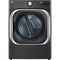 LG - 9.0 CF Mega Capacity Electric Dryer with Sensor Dry, Turbo Steam - DLEX8900B