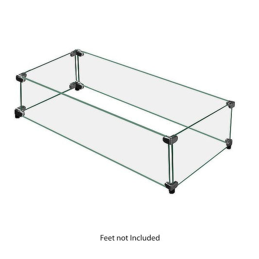 Firegear - 77 1/2" L x 11 1/2" Wide x 6" Tall, Linear Tempered Glass Windshield - GWS-7711