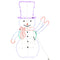 Fraser Hill Farm - 5-Ft. Prelit LED Snowman with Waving Arm Outdoor Decoration - Multi