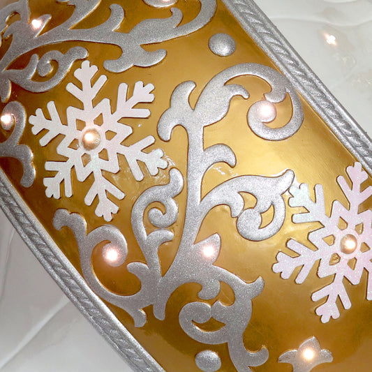 Fraser Hill Farm - 28.75-in. Vintage Ornament Statue with LED Lights - White, Gold