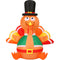Fraser Hill Farm - 6-Ft. Turkey Blow-Up Inflatable w/ Lights, Festive Party Decor for Thanksgiving, Harvest Celebrations, and Friendsgiving - Brown