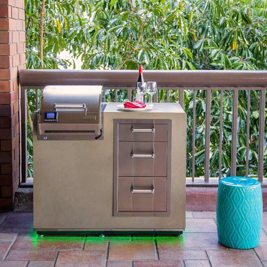 Fire Magic - 36" x 44" Electric Grill Island Bundle w/ Triple Drawer | ID251-D-44SM