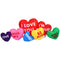 Fraser Hill Farm - 6-Ft. Light Up Valentine's Day Heart Shaped Candy Inflatable - Red