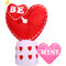 Fraser Hill Farm - 6-Ft. Light Up Valentine's Day Hearts with Arrow Inflatable - Red