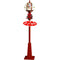 Fraser Hill Farm - Let It Snow Series 69-In. Musical Snow Globe Lamp Post with Santa Claus, 1 Sign, Cascading Snow, and Christmas Carols, Red - RED