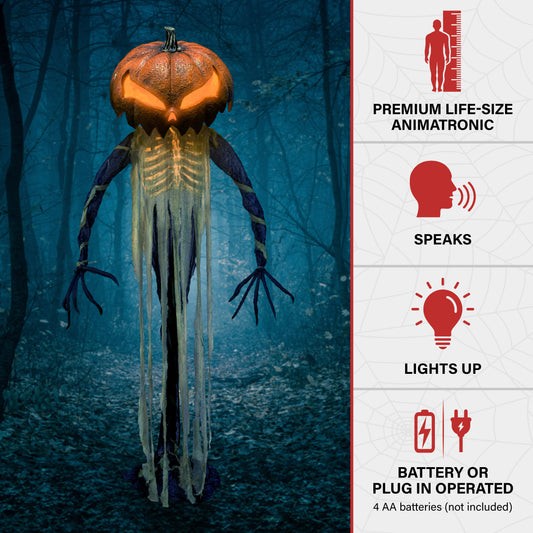 Haunted Hill Farm - Pumpkin Sentinel by Tekky, Premium Halloween Animatronic - Multi