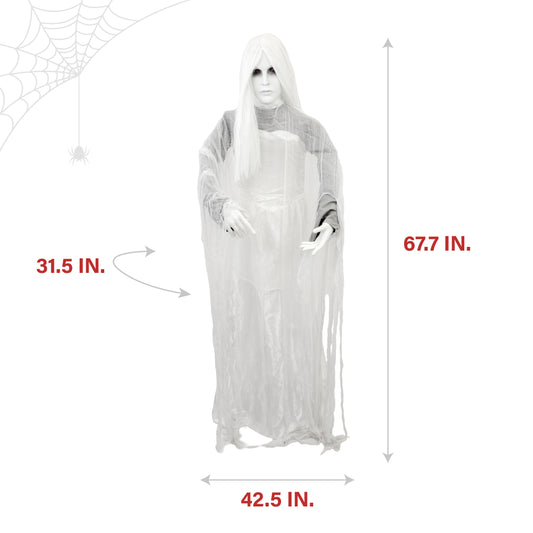 Haunted Hill Farm - Rising Ghost Woman by Tekky, Premium Halloween Animatronic - Multi