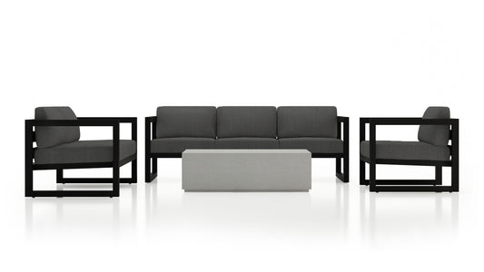 Harmonia Living - Avion Mason 4 Piece Sofa Loveseat Set - Slate | HL-AVMAS-SL-4SLSS