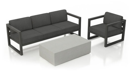 Harmonia Living - Avion Mason 3 Piece Sofa Set - Slate | HL-AVMAS-SL-3SS