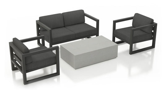 Harmonia Living - Avion Mason 4 Piece Sofa Set - Slate | HL-AVMAS-SL-4SS