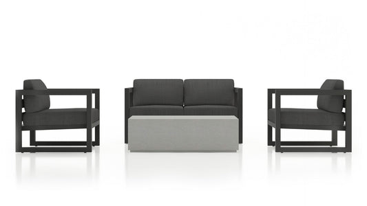Harmonia Living - Avion Mason 4 Piece Sofa Set - Slate | HL-AVMAS-SL-4SS